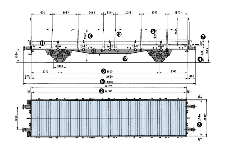 14 x Ks flat car 4 axle for sale – Bild 5