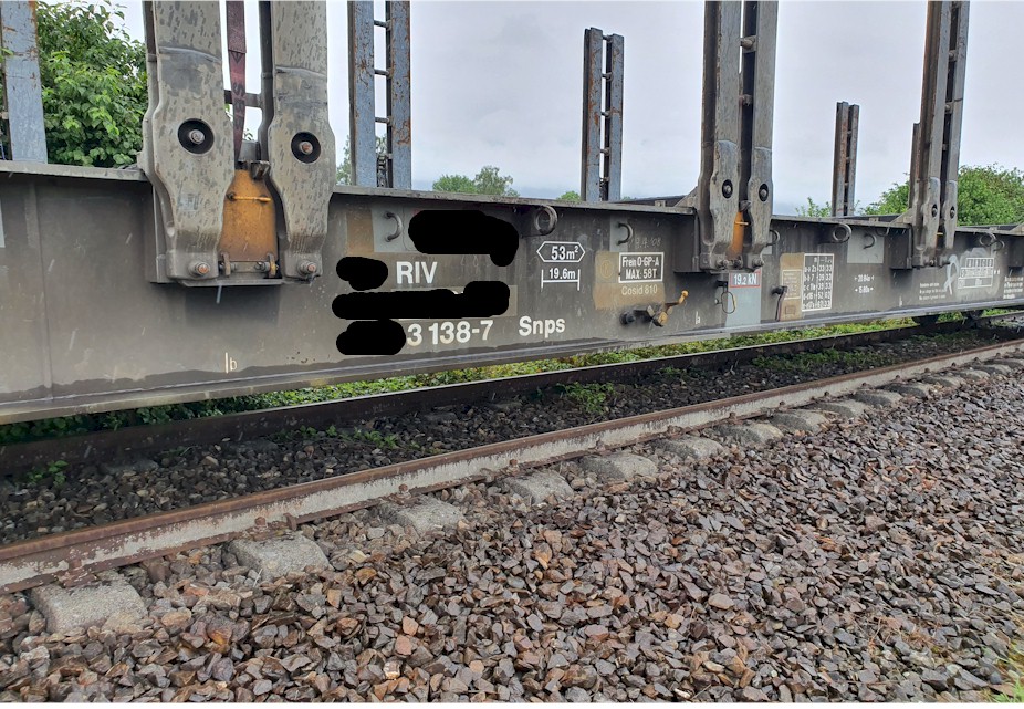 50 x Snps 4 axle flat cars for timber and wood transport for sale – Bild 6